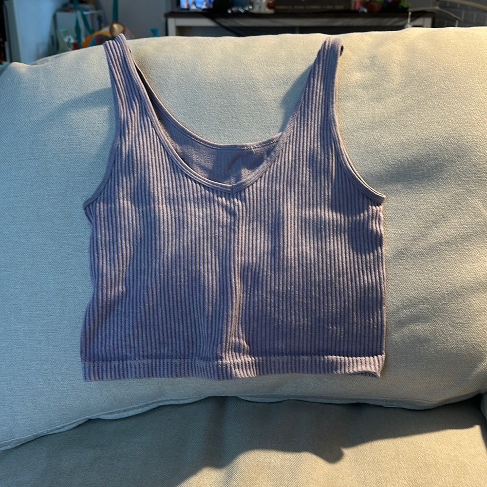 Ribbed crop tank top NEVER WORN